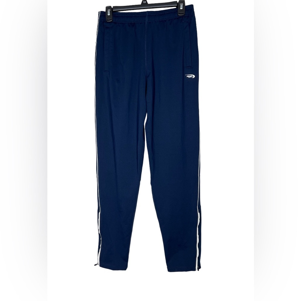 MTA Sport Men's Slim Tricot Fast Dri Stretch Athletic Blue Pant Size Small NWT